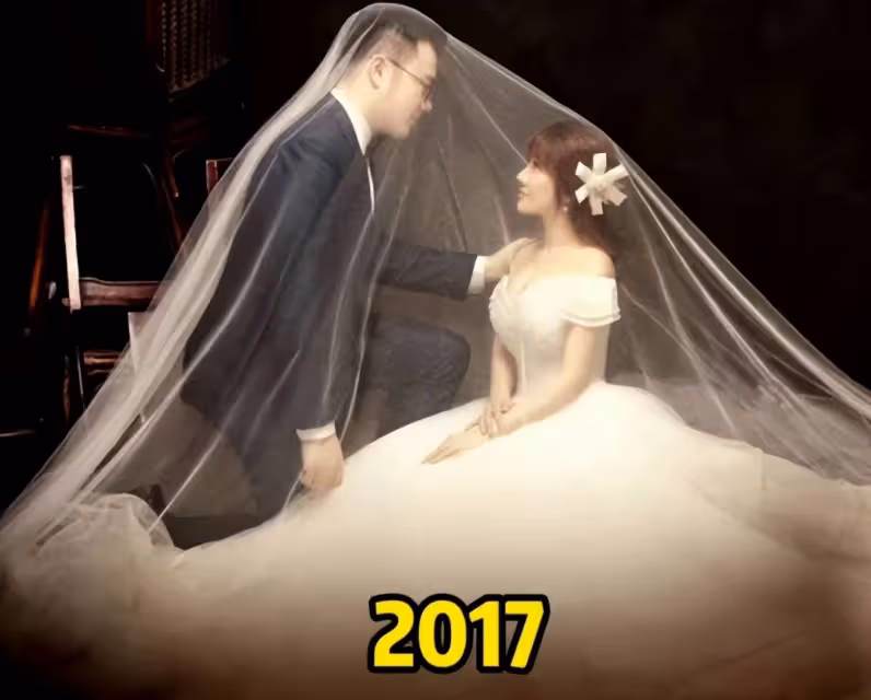 巴圖夫婦慶相戀十周年，絕美婚紗照首曝光，宋丹丹懷抱倆孫笑開懷