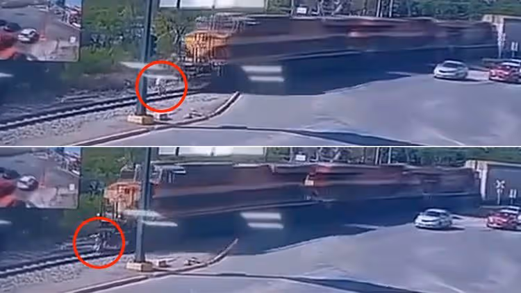 驚悚影片｜她戴耳機滑手機漫步　零察覺「火車追撞」慘死鐵軌上