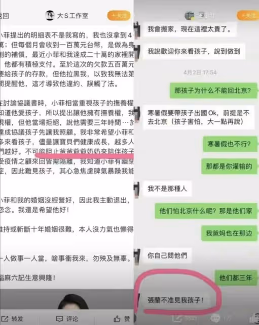 張蘭控大S倒欠2億,扭轉風向!網友討伐大S,不止是出軌欠錢而已