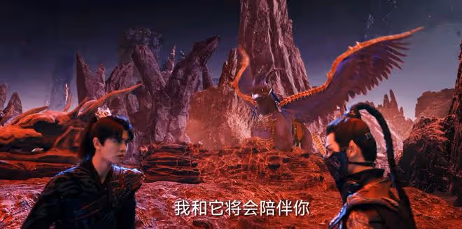 《烈焰》逆天而行的坐騎迦樓羅，天的坐騎黑龍，都不如伍賡的坐騎