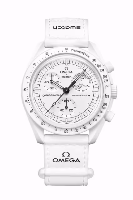 OMEGA X SWATCH聯名又來了　超萌史努比就藏在純白滿月錶中