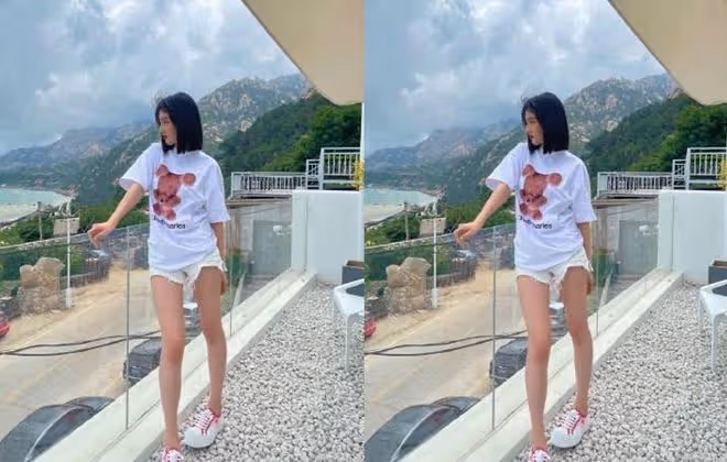 宋祖兒就算穿T恤都有大片感,清爽短髮盡顯少女感,身材好真任性