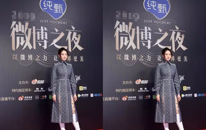 平時不愛打扮的李小冉,穿禮裙太驚艷,這麼花的衣服都能HOLD的住