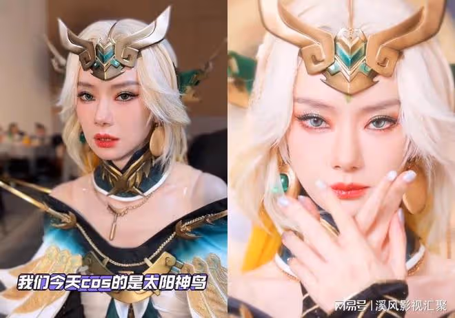 戚薇cos王者榮耀海月,雪肌美腿小蠻腰,比建模還美,大長腿絕了