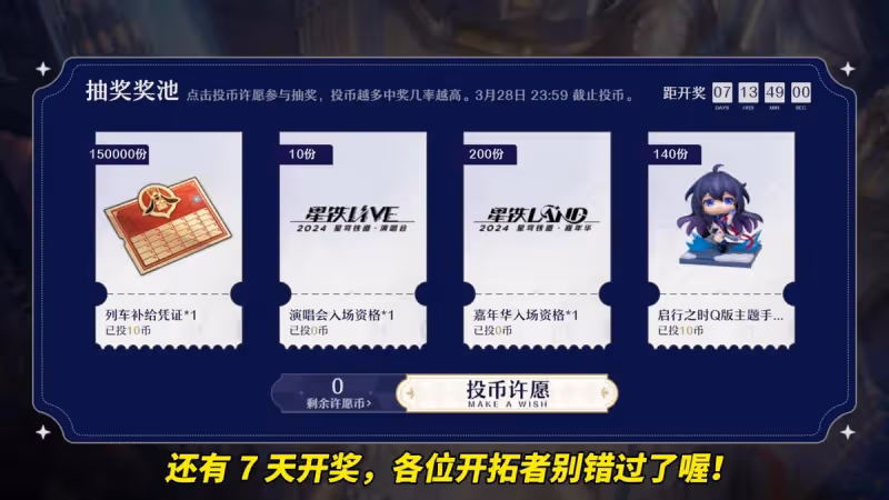 崩鐵:周年慶第1波來啦!月卡手辦演唱會門票,別忘記了