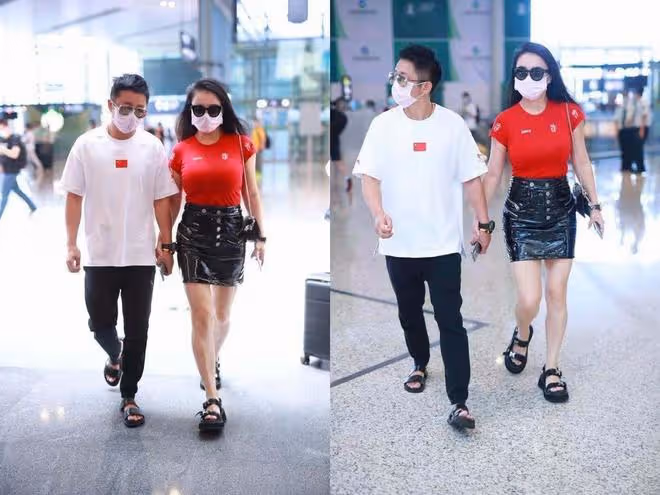 鄒市明太有艷福了,老婆身材這麼誘人,豐滿的穿T恤都要包不住了