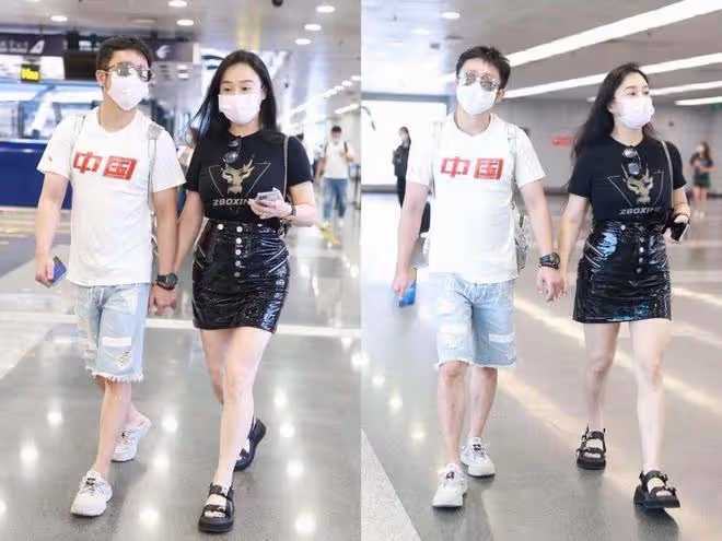 鄒市明太有艷福了,老婆身材這麼誘人,豐滿的穿T恤都要包不住了
