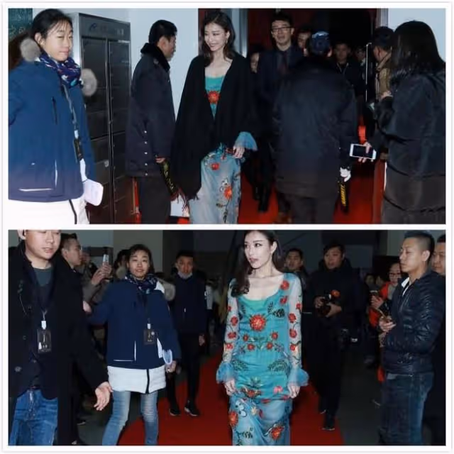 倪妮站在「前男友」馮紹峰身旁,白色裙擺銀色印花,氣質真太迷人
