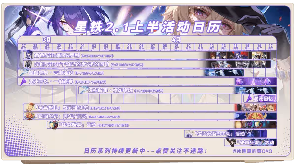 《崩壞：星穹鐵道》2.1上半活動內容一覽