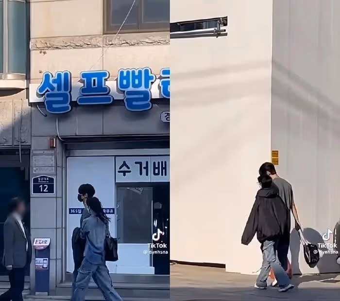 韓國零零後男女明星，街上約會視頻熱傳，他幫忙拎包還給她披衣服