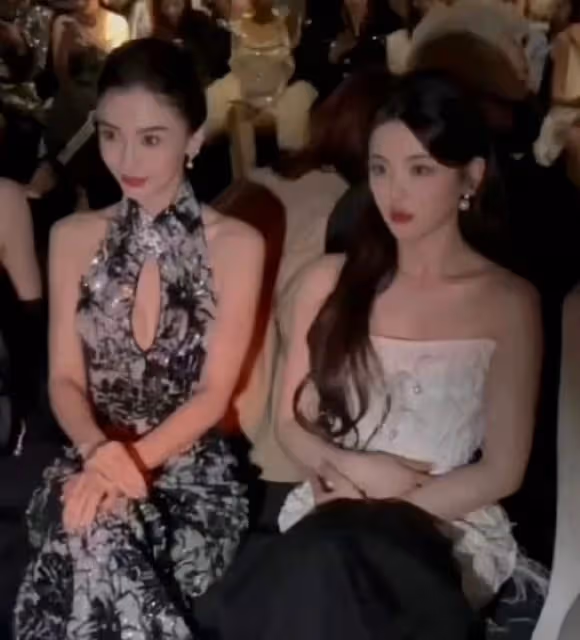Angelababy上海看秀咖位直降,和00花同框被冷落,生圖顏值下跌!