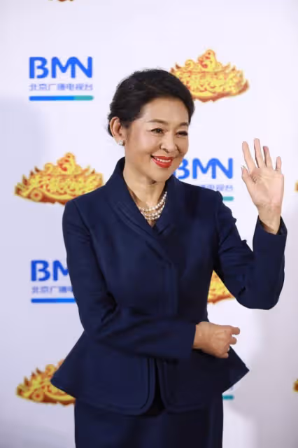 倪萍就算變老也依舊很有氣韻,笑起來的時候顴骨突出,更有古典美