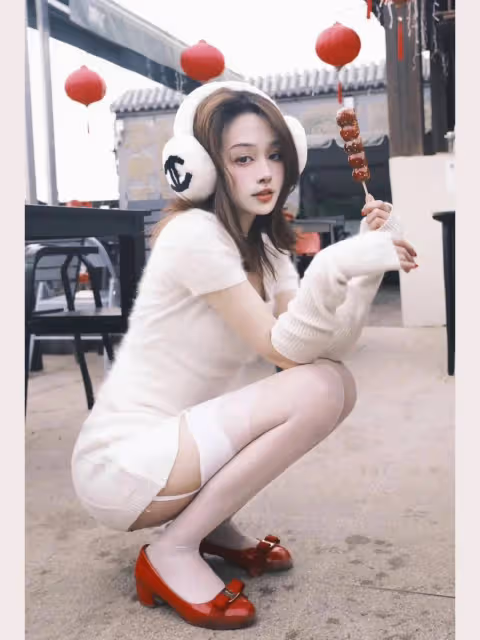 高跟白絲弔帶襪,性感誘惑無法抗拒!