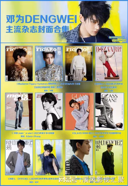 鄧為男士3月封面,全套新款迪奧高定,雜誌15年首次更換刊頭太牛