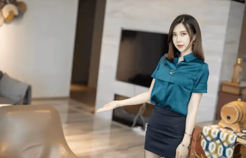 經典職場風:襯衫與黑絲美腿,魅惑寫真發布,俏麗無比