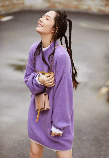 聰明女人在夏天,都喜歡穿「紫薯色」服飾,清新減齡襯膚色