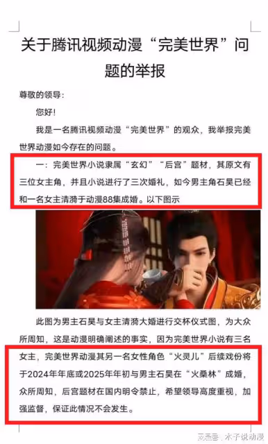 完美世界動漫被人舉報,原因只有一個,火靈兒劇場版成為導火索