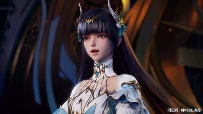 《神印王座》新出一位美女,黑絲配露背裙,韓羽讓她情慾高漲