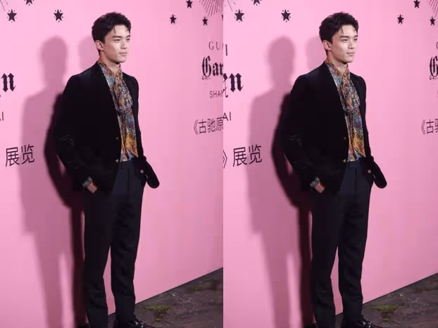 吳磊時尚造型真會穿,花襯衫配黑西裝不死板,少年感真的擋不住