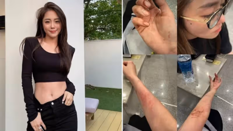 斷開家暴富商！林千又飛美國療傷　火辣現身泳池
