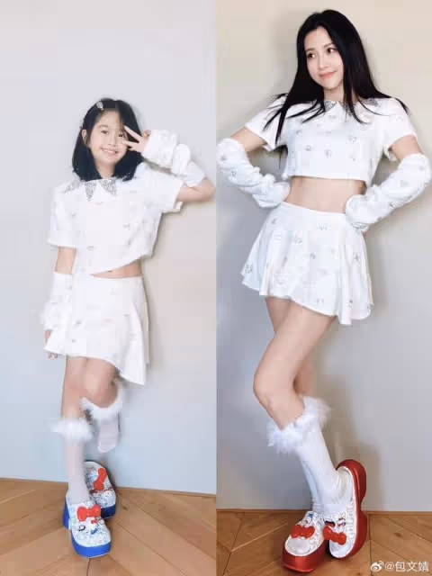 包貝爾夫婦為女兒慶生，9歲餃子長成可愛小美女，和奶奶越來越像