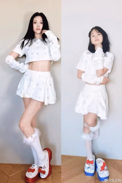 包貝爾夫婦為女兒慶生，9歲餃子長成可愛小美女，和奶奶越來越像