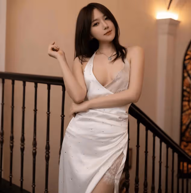 白色包臀裙+高跟鞋,婀娜身姿誘人迷人,御姐氣息無法抗拒