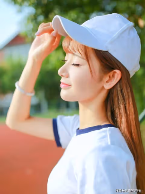 178cm白嫩尤物校園時尚穿搭:休閒運動小清新風的白襯衫 盡顯清純活力