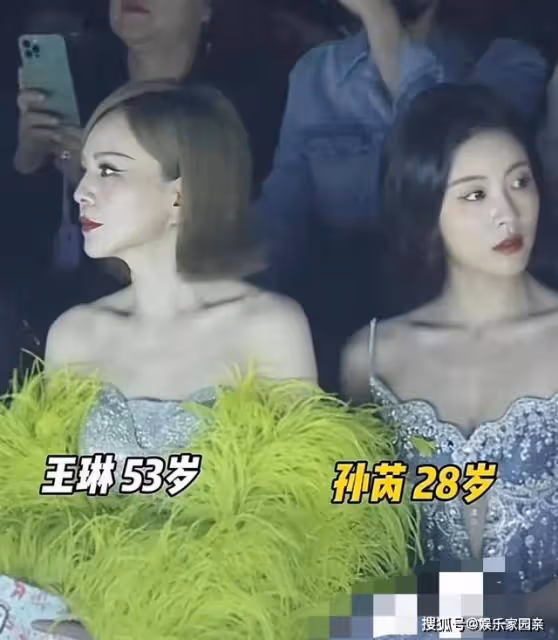 王琳參加上海時裝周,羽毛抹胸造型,53歲卻像30歲,狀態很驚艷