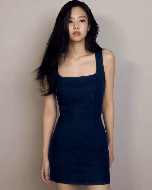 粉絲們荷包請準備好～　Jennie又套CK內衣、單寧洋裝來燒大家