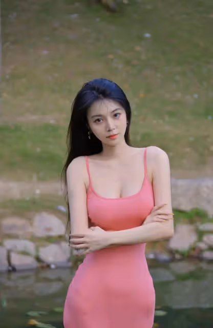 初夏的少女心,粉色弔帶裙的浪漫之旅