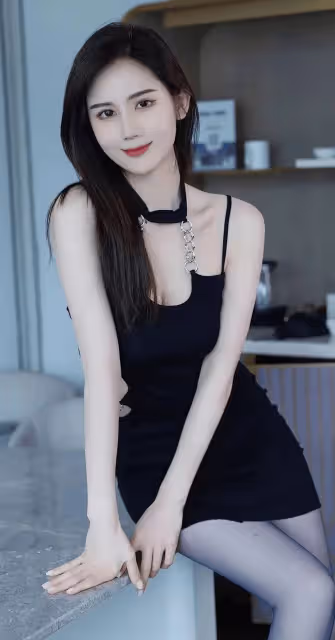 黑色絲襪勾勒修長美腿,曲線魅惑,迷人姿態令人心馳神往,無法自拔!