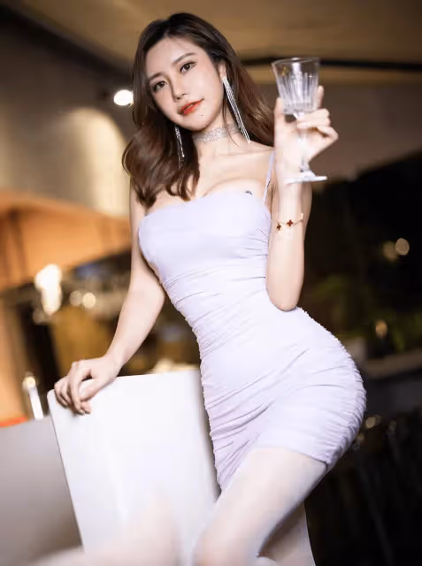 市麗人阿莉的時尚穿搭:淺紫倩影,盡顯優雅魅力!!!