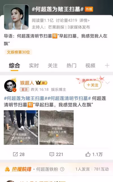 賭王千金何超蓮掃墓引熱議,豪門生活也需平常心
