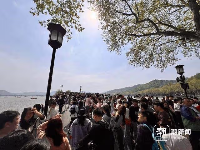 鋪滿了人!杭州斷橋比白蛇找到許仙那天還熱鬧!