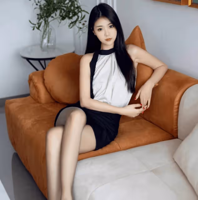清新優雅:無袖白襯衫搭配藏藍短裙,散發知性魅力的時尚組合