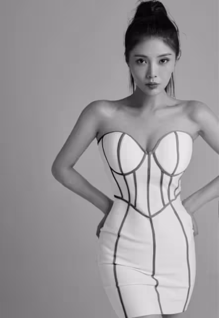 徐冬冬身材超火辣,大膽穿男友襯衫拍寫真,大深v不懼走光