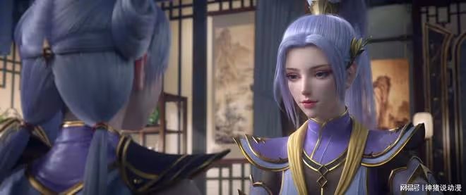 斗破蒼穹：韓雪秀大白長腿，一個動作走光，幸好蕭炎很克制