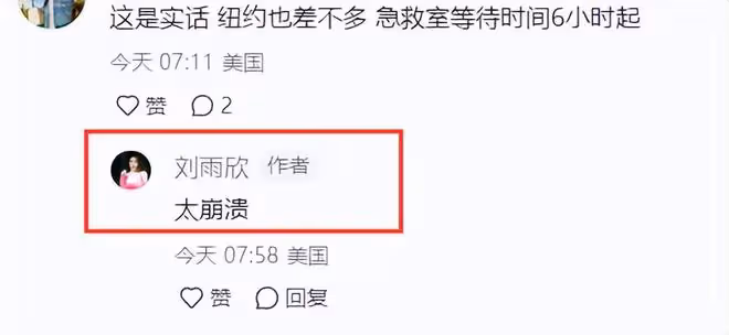 劉雨欣吐槽美國看病貴到離譜！急診排隊8小時，一次腹痛花百萬！