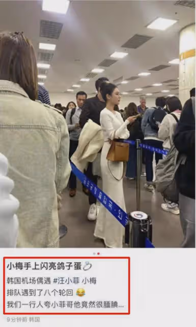 汪小菲現身韓國機場，小梅遭懟臉偷拍太有氣質！手上大鑽戒搶鏡
