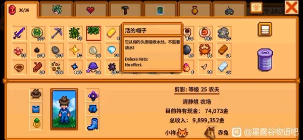 《星露穀物語》活的帽子刷取心得