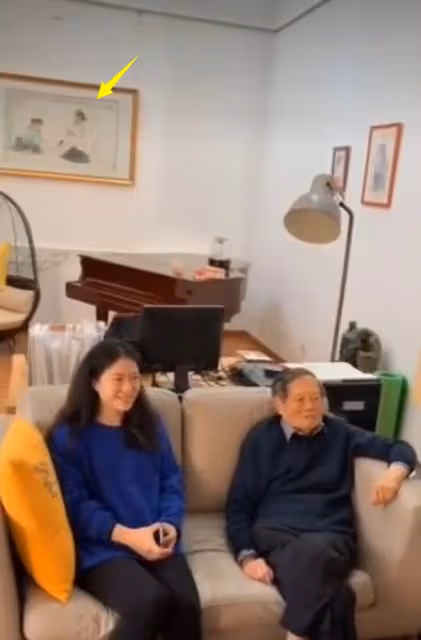 楊振寧翁帆慶「瓷婚」，小27歲岳母到場慶祝，家中簡樸掛范曾名畫