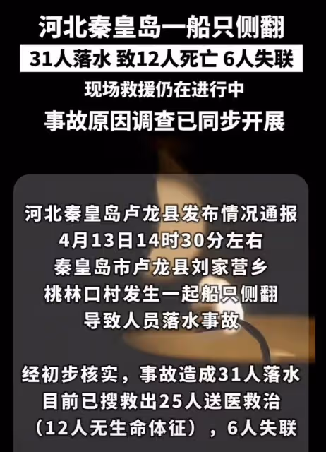 秦皇島船側翻致12死後續：畫面曝光，家屬跪地痛哭，原因曝光！