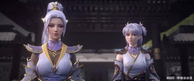 韓月學姐內搭「黑絲」緊身，奉勸妹妹不要喜歡蕭炎，輸在起點上了