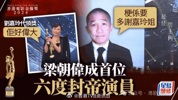 金像獎2024丨梁朝偉六度奪最佳男主角 余香凝首奪金像影后