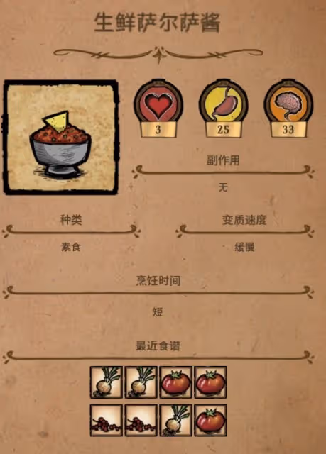 《饑荒》高性價比食譜推薦
