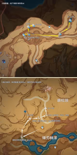 《原神》4.5悼靈花採集路線分享