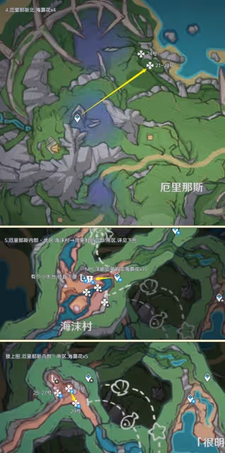 《原神》4.5海露花採集路線分享