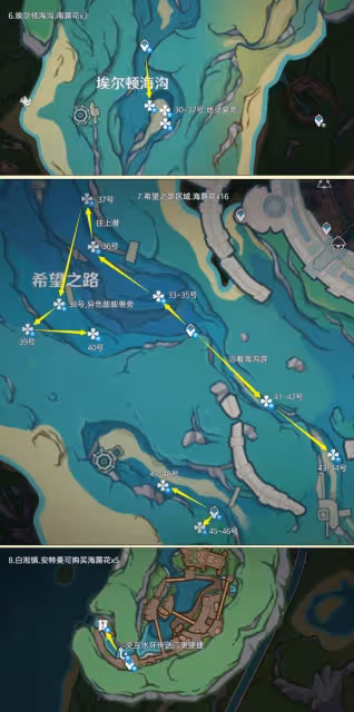 《原神》4.5海露花採集路線分享