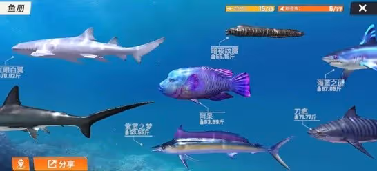 《歡樂釣魚大師》魚類全圖鑑
